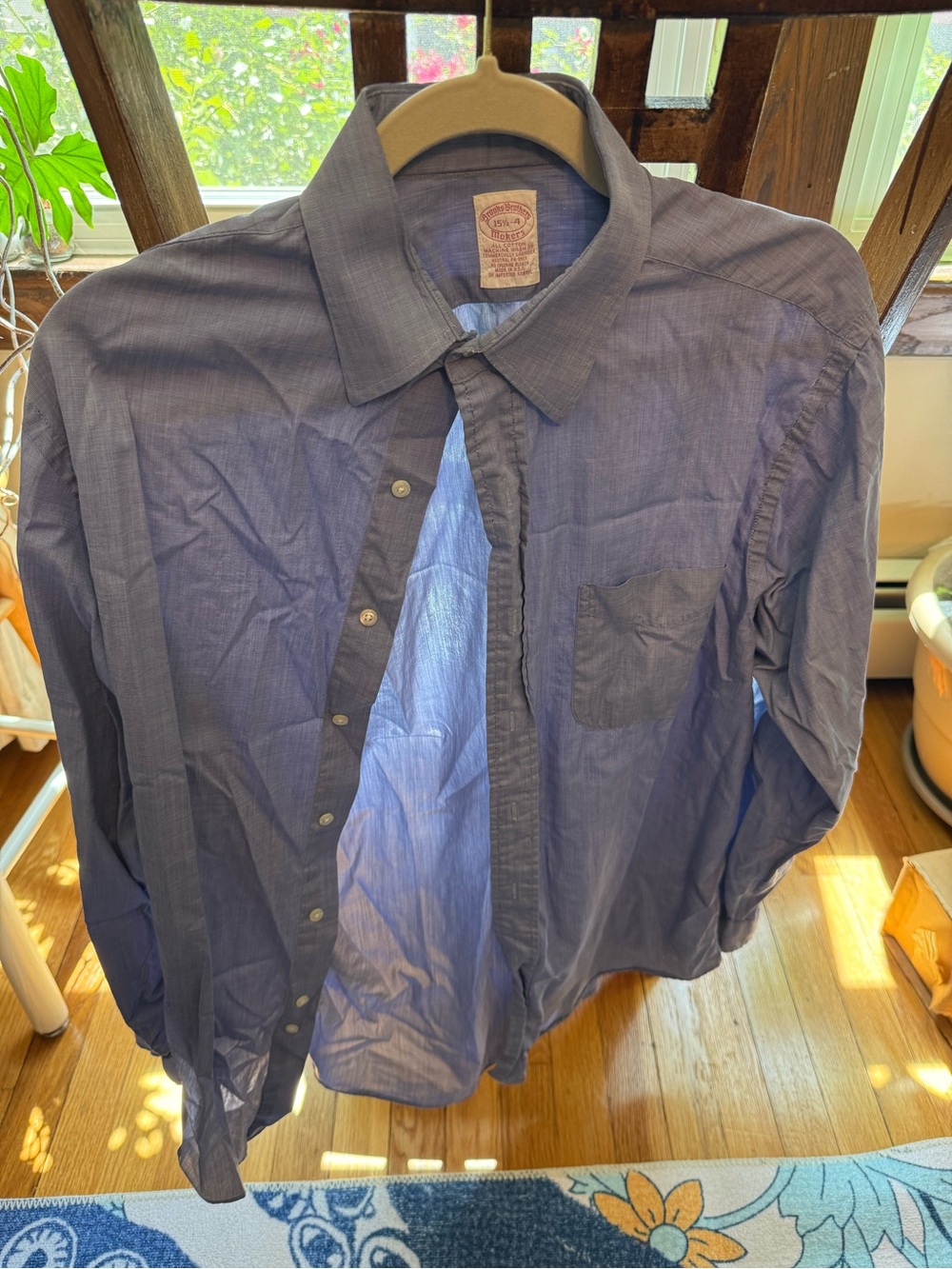 Brooks brothers Blue Button-Up Shirt - Lightweight Casual Shirt